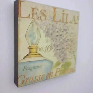 COTTAGE Canvas Wall Art Set Garden Rose Lilac